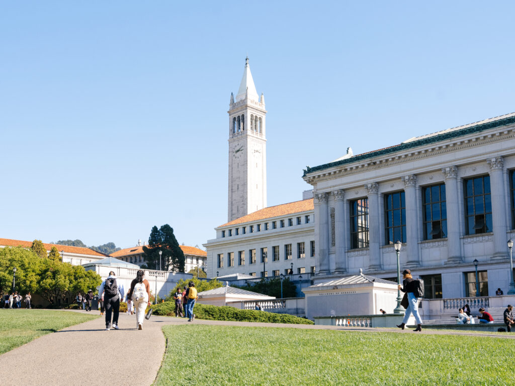 UC Berkeley view of Campanile tower and Doe Library for Venture Capital for Tech