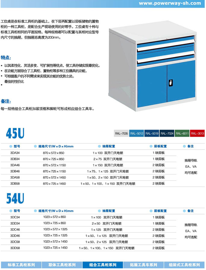 组合工具柜参数详细