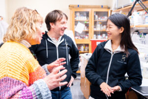 Berkeley Bioengineering Prof. Irina Conboy, Michael Suswal and SCET Alum and former Collider Cup winner, Alina Su