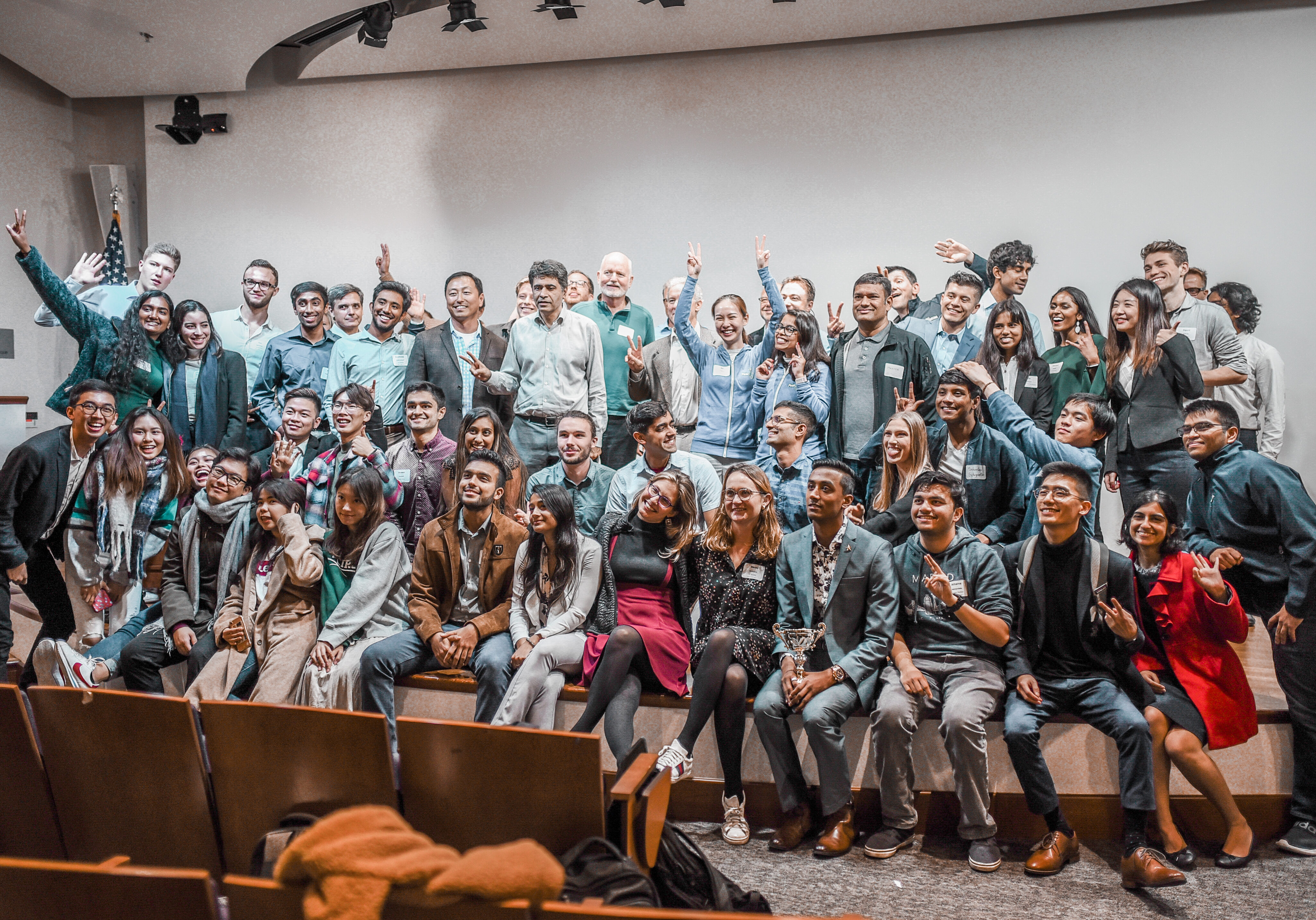 Picture of UC Berkeley students and community members in Sutardja Dai Hall for Collider Cup