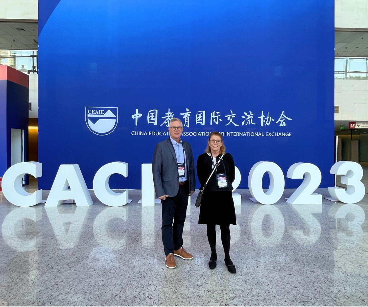 David Law and Susan Giesecke at CACIE in Beijing